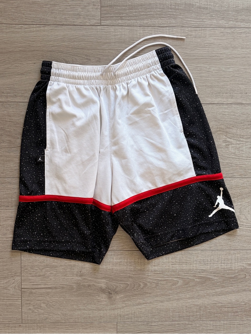 Jordan Jumpman Graphic Basketball Shorts White Black Red Men’s M